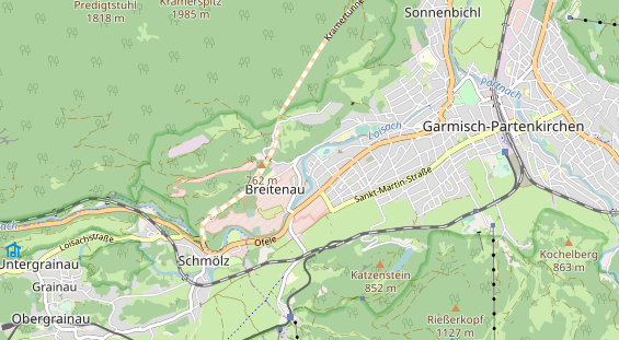 physical therapy on map