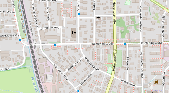 Physiotherapie auf Satellitenbild