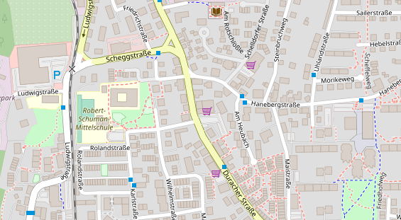 Physiotherapie auf Satellitenbild