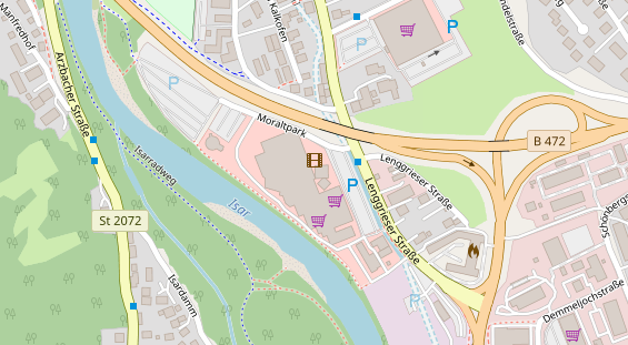 Physiotherapie auf Satellitenbild