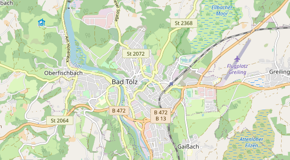 physical therapy on map