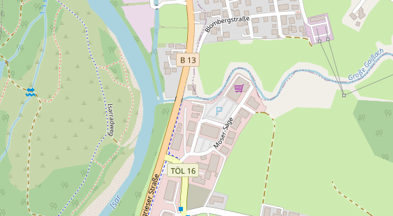 Physiotherapie auf Satellitenbild