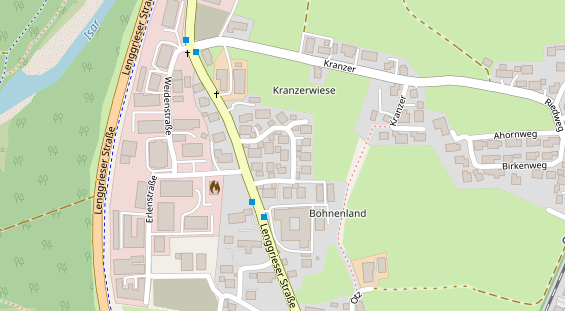 Physiotherapie auf Satellitenbild