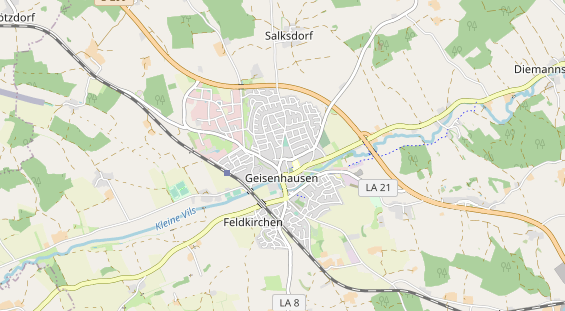 physical therapy on map