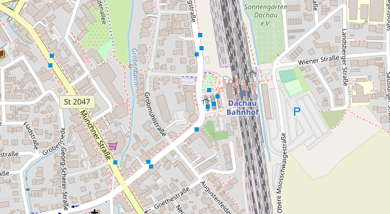 Physiotherapie auf Satellitenbild