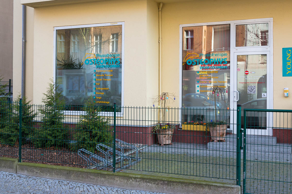 Physiotherapie - Praxis Außenansicht - Praxis Osteophys