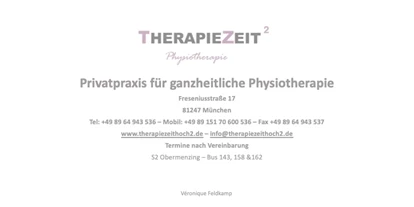 Physiotherapist - Krankenkassen: private Krankenkasse - Gröbenzell - TherapieZeit2