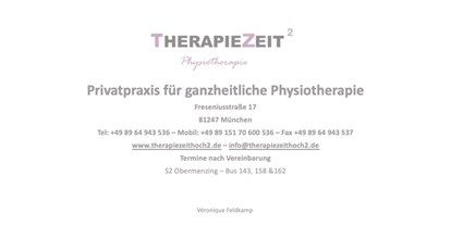 Physiotherapist - Therapieform: medizinische Massage - München Schwabing - TherapieZeit2