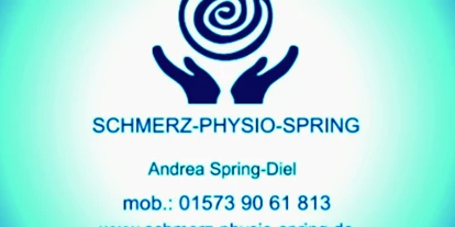 Physiotherapist - Hausbesuche - Germany - Logo SCHMERZ-PHYSIO-SPRING  - Physiotherapie in Privatpraxis Andrea Spring-Diel  Zusatzqualifikation zur: Schmerz -Physio-Therapie